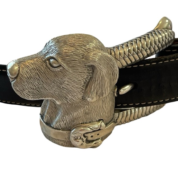 Large Labrador Barry Kieselstein-Cord Belt Sterling Silver Numbered Vintage 1989 - Picture 5 of 15